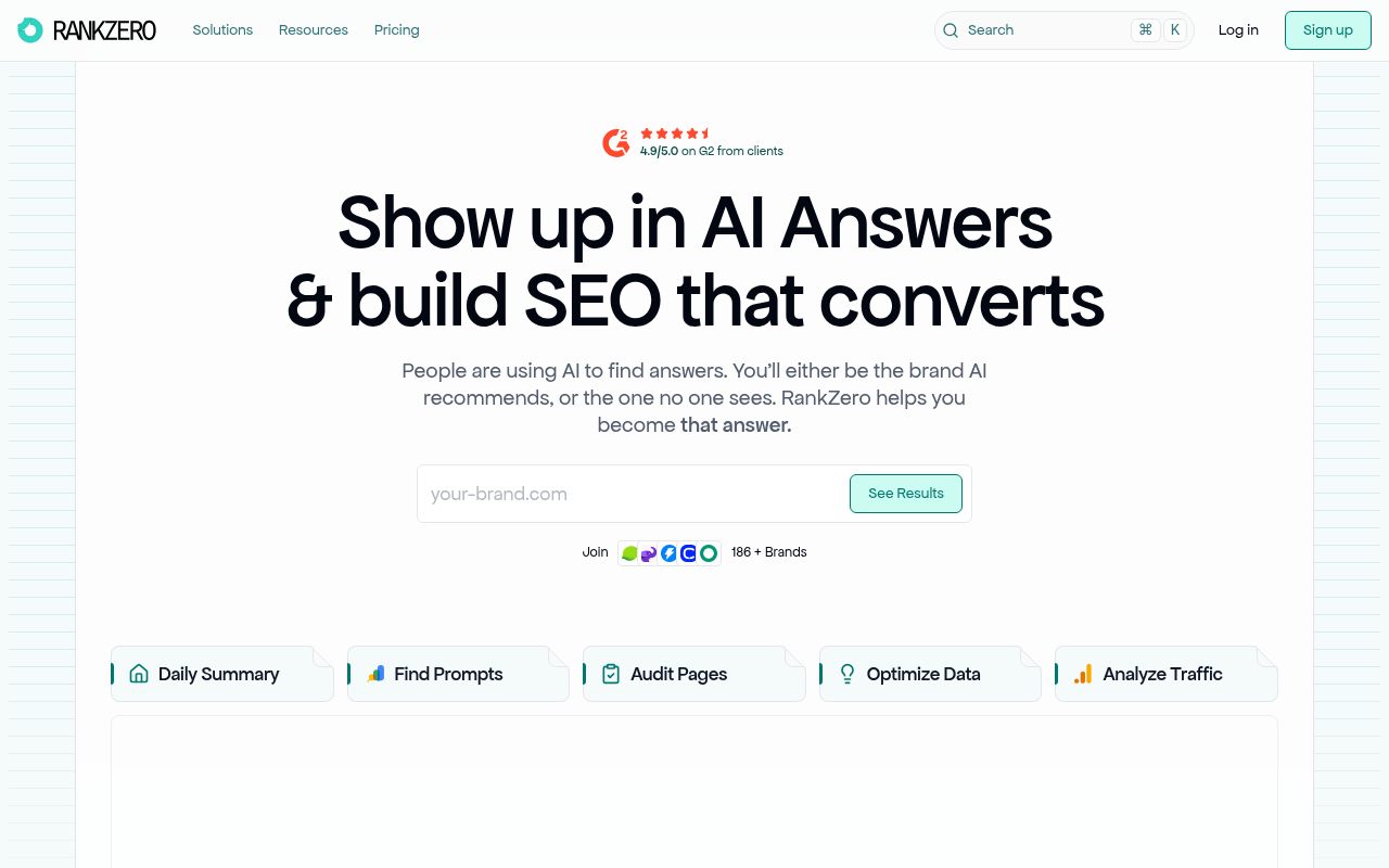 RankZero AI search visibility tracking and citation ratio analytics platform