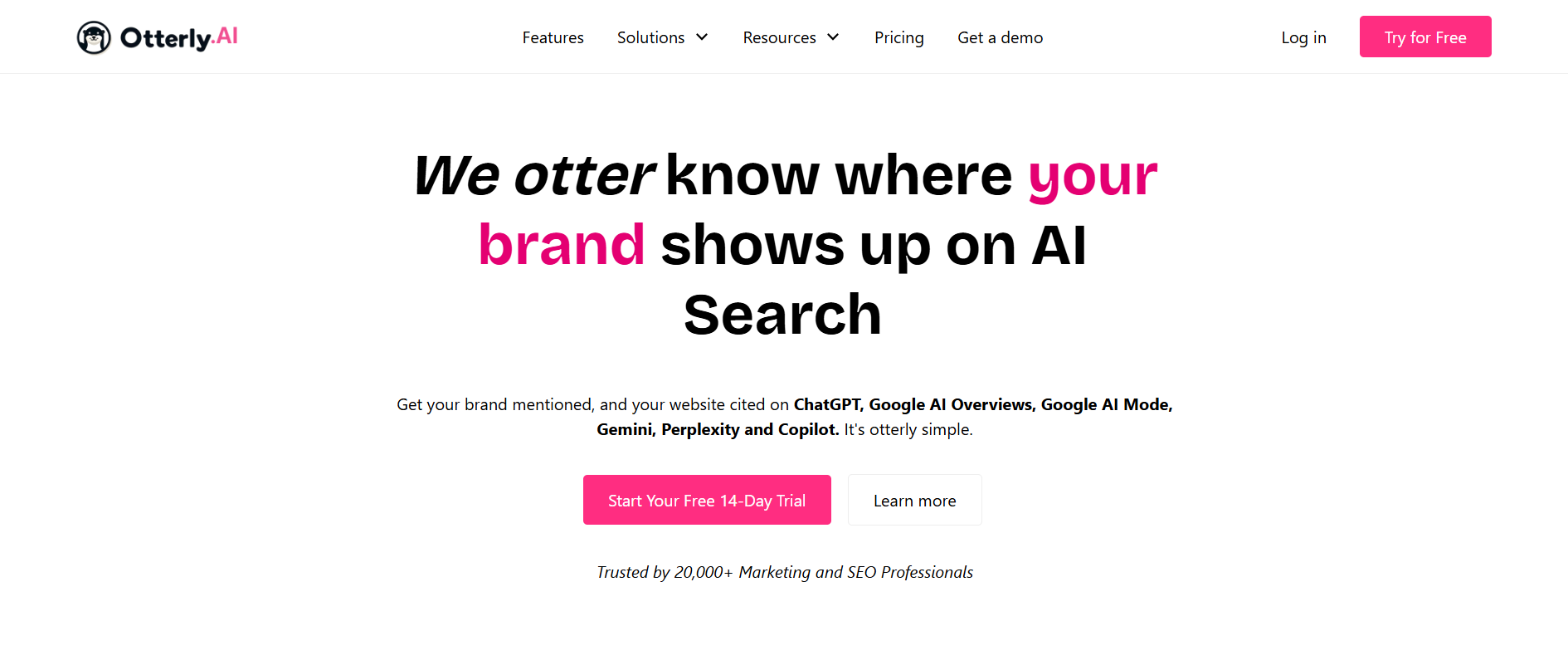 Otterly AI brand monitoring tool for small teams tracking AI search mentions