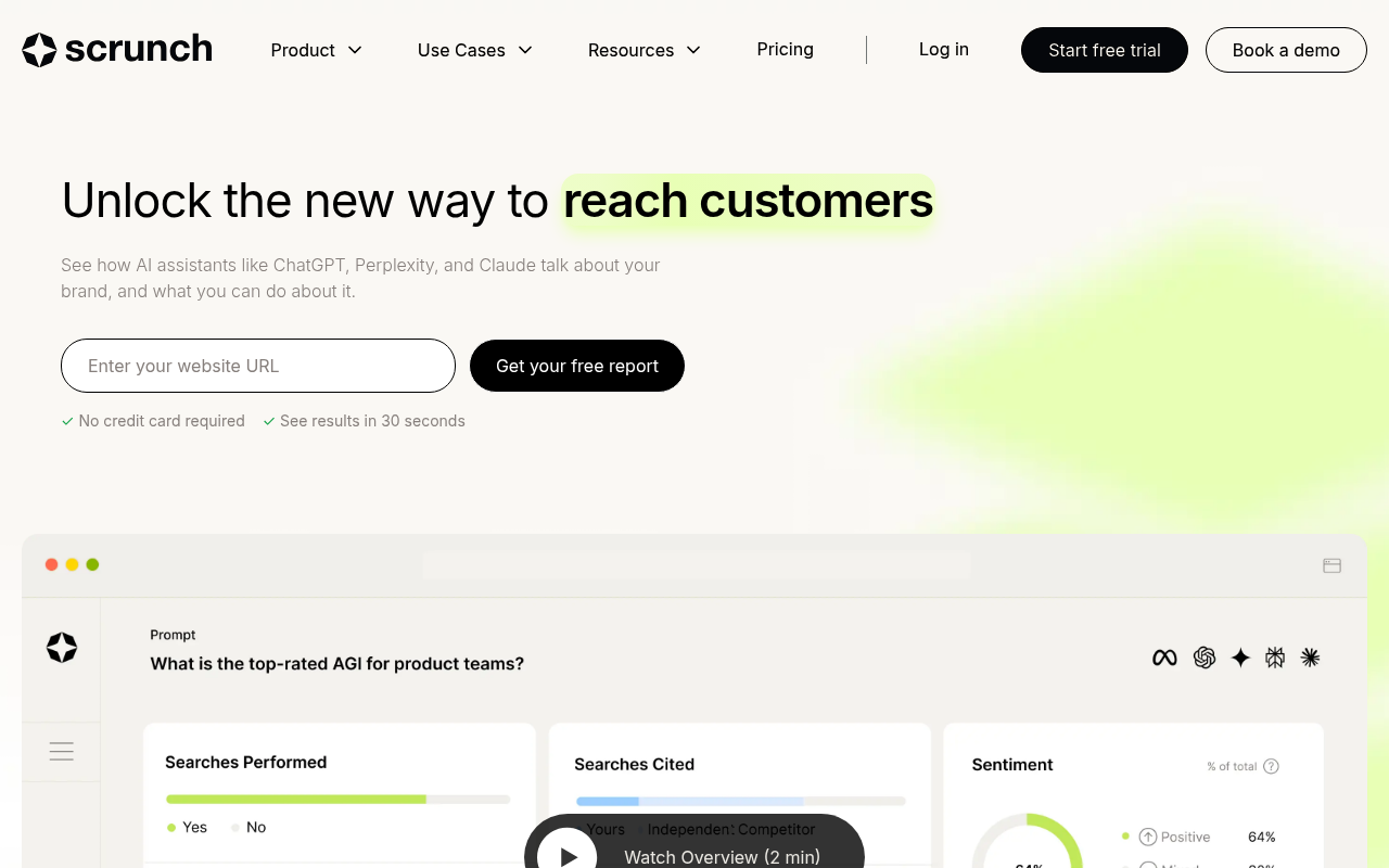 Scrunch AI content gap analysis tool for improving AI search citations