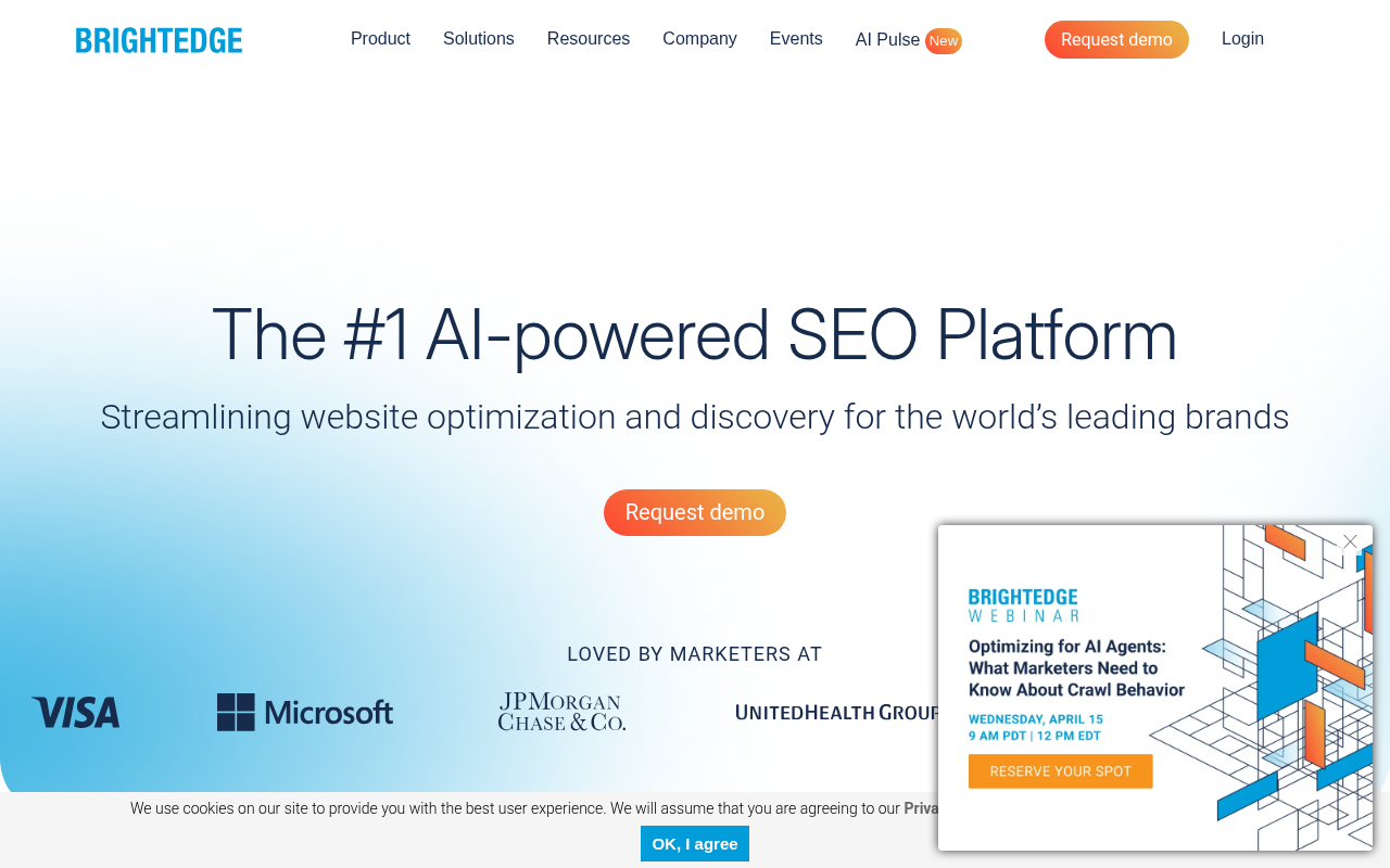 BrightEdge Autopilot enterprise AI search visibility and content optimization platform
