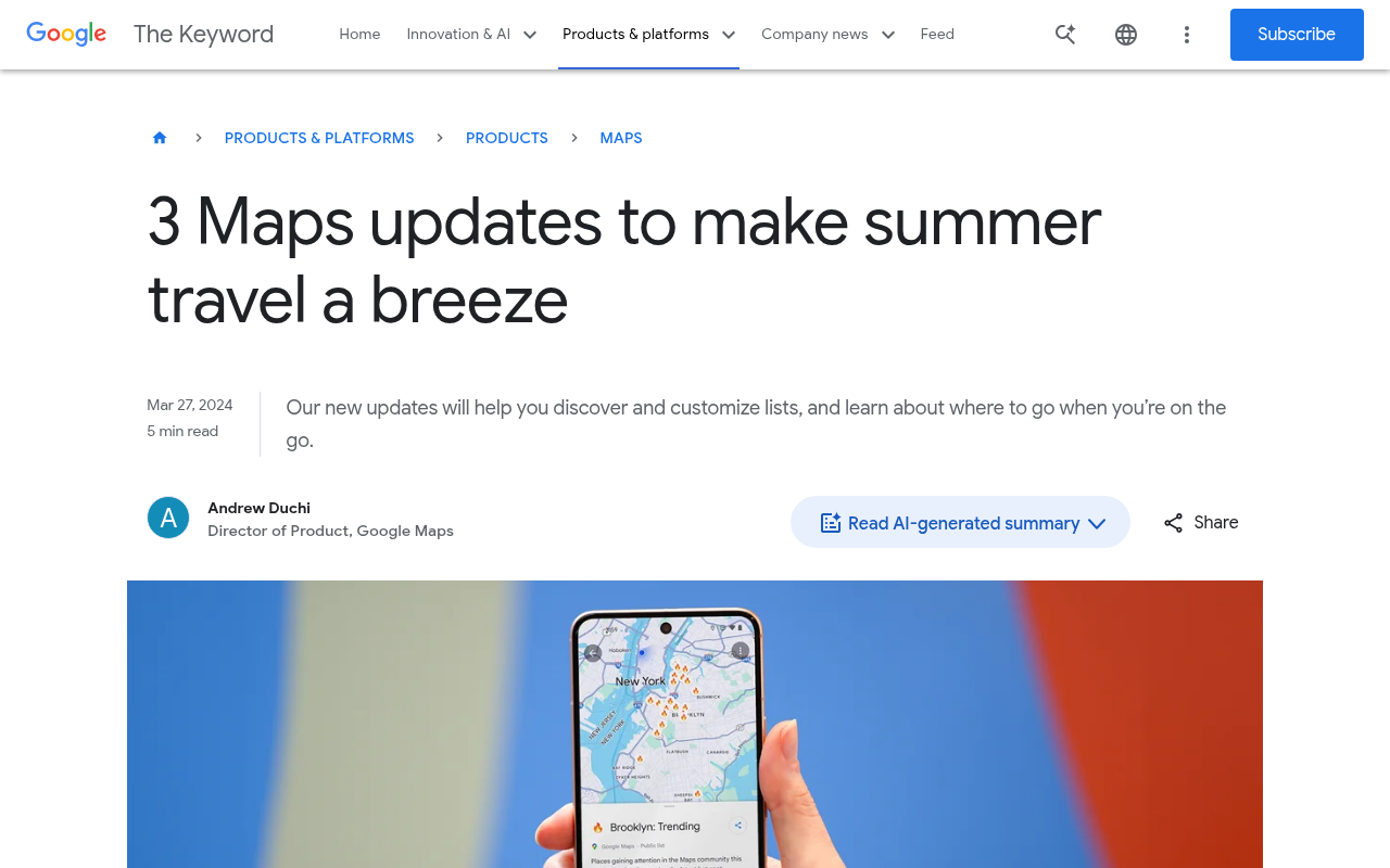 Google Maps app screenshot showing Trending, Top-rated, and Hidden Gems lists