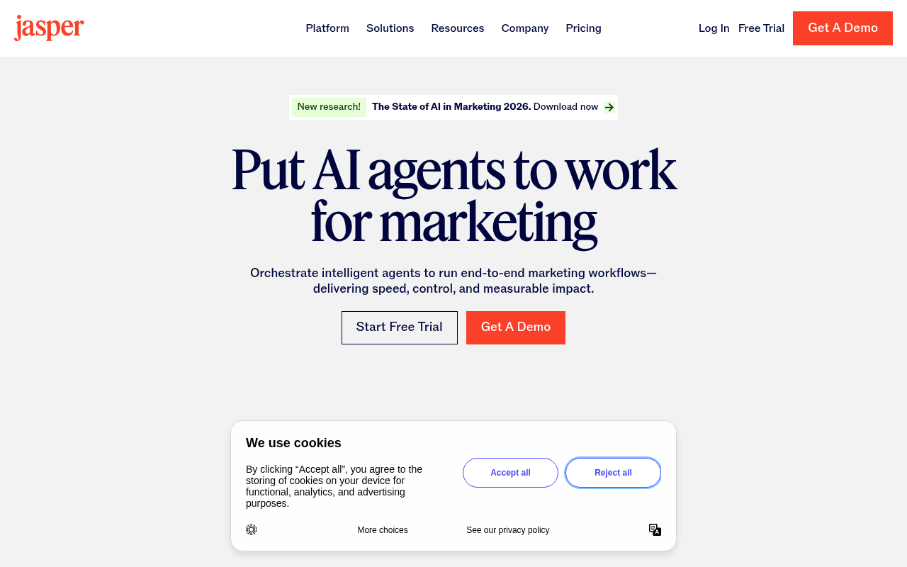 Jasper AI creative marketing content platform