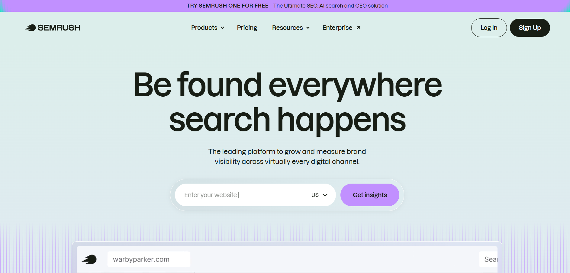 Semrush Site Audit dashboard, a tool used for mobile vs desktop SEO analysis.