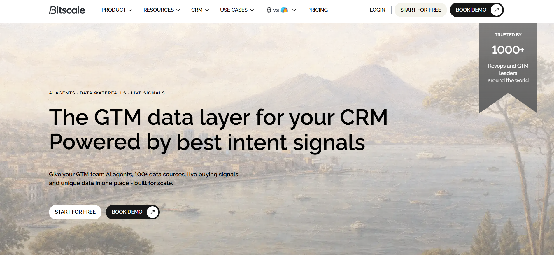 Bitscale CRM enrichment and GTM data sync platform homepage