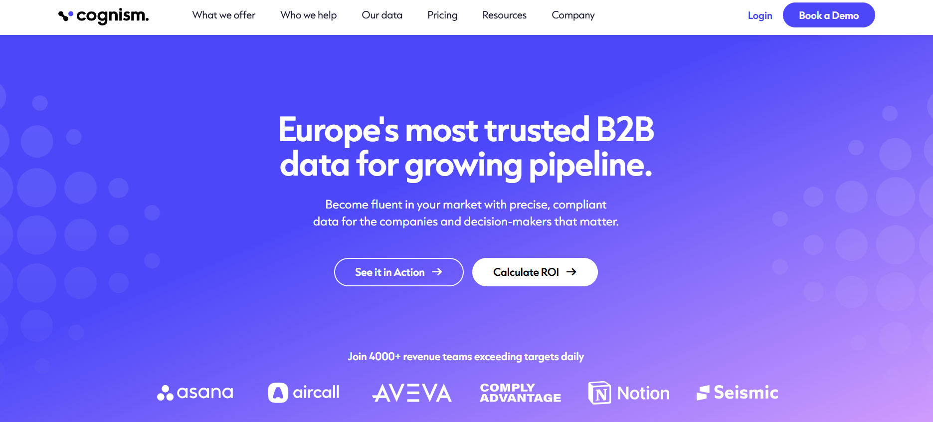 Cognism sales intelligence platform with CRM data sync capabilities