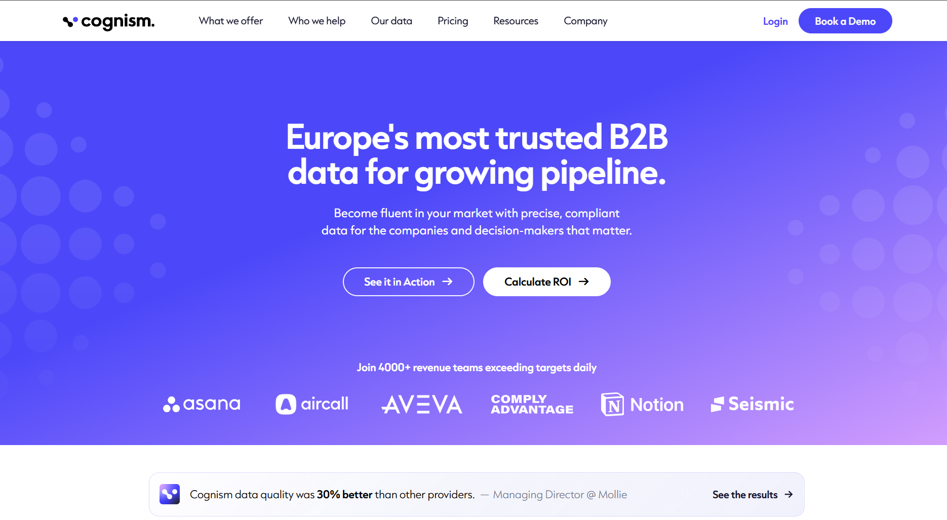 Cognism sales intelligence platform for EMEA and global B2B data