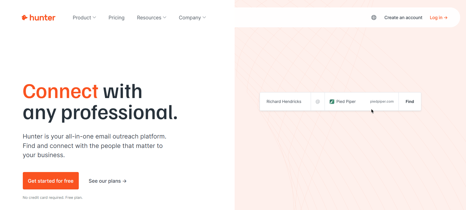 Hunter.io email finder and verification tool for outbound prospecting