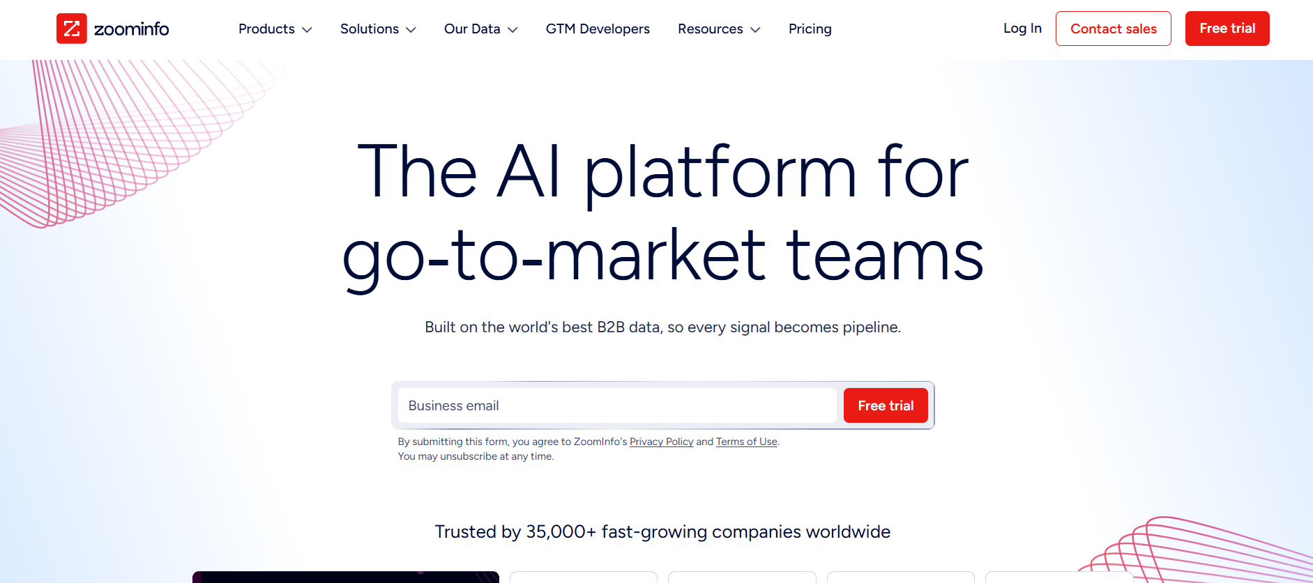 ZoomInfo Sales enterprise B2B database and account intelligence platform