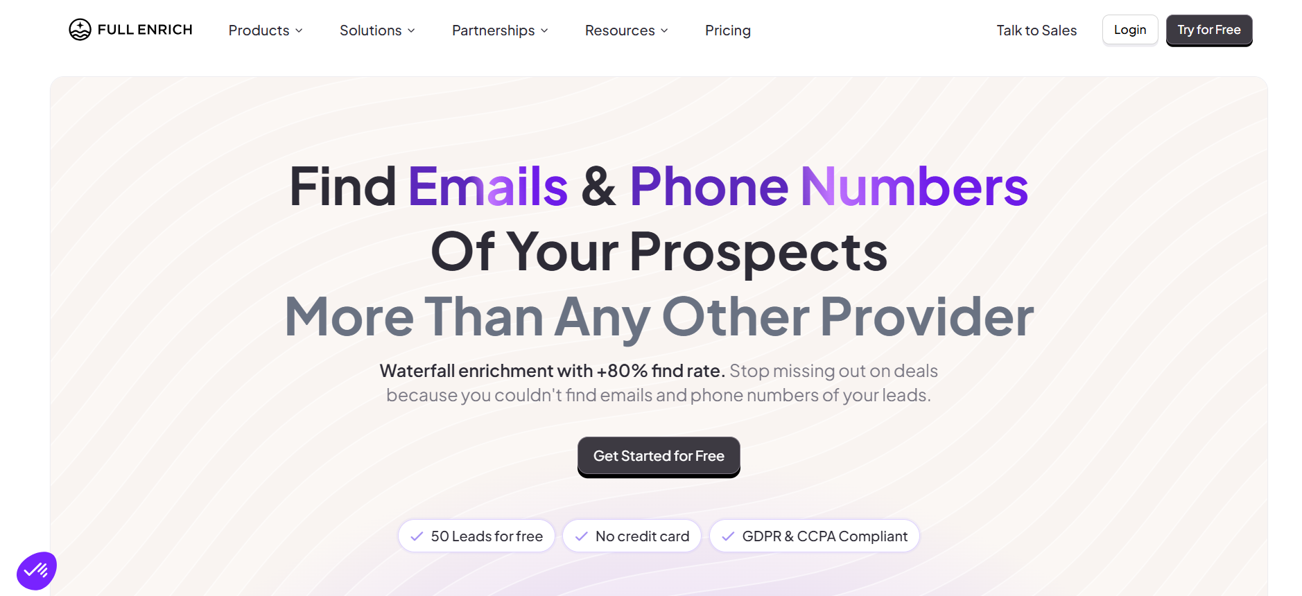 FullEnrich waterfall enrichment platform for email and phone data