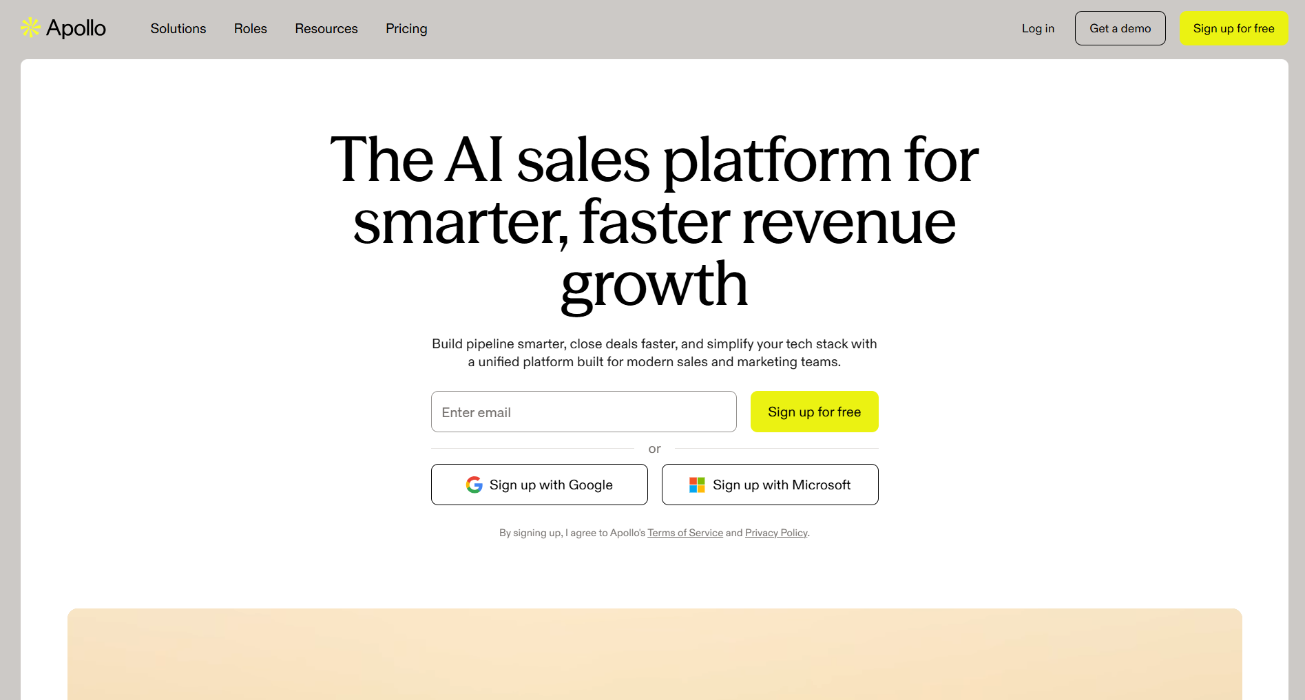 Apollo.io sales prospecting automation pricing page